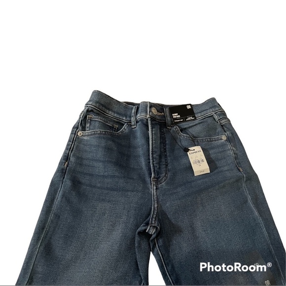 EXPRESS skinny high rise blue jeans - Picture 4 of 7